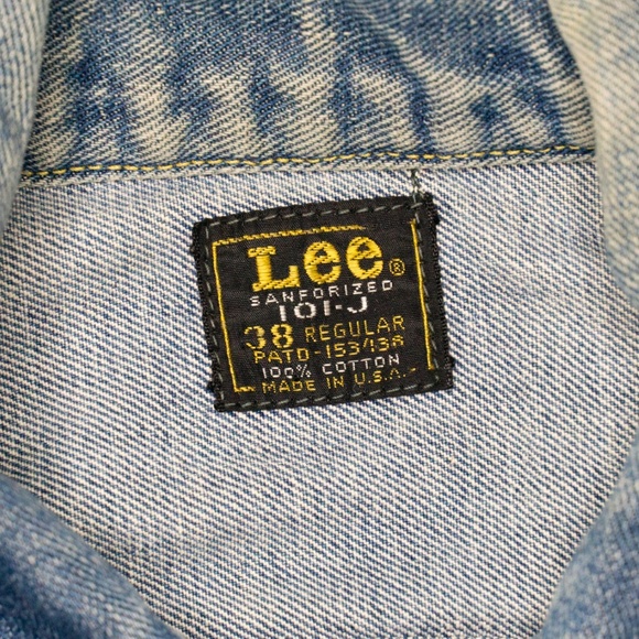 1960s Lee 101J Denim Jacket Size 38 Sanforized Union Made In Usa - Picture 3 of 8